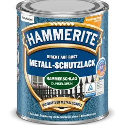 Hammerite Metallschutzlack dunkelgrün Hammerschlag 2,5 L