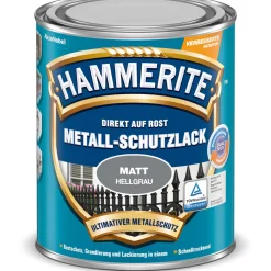 Metallschutzlack hellgrau matt 750 ml^Hammerite Hot