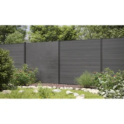 WPC Steckzaunsystem anthrazit 6er-Pack*Hartmann Sale