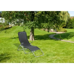 Freizeitliege 140 x 60 x 95 cm Anthrazit*Haveson