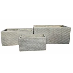 Blumenkasten Granite Stars 30 x 30 x 59 cm weiß*Haveson Clearance