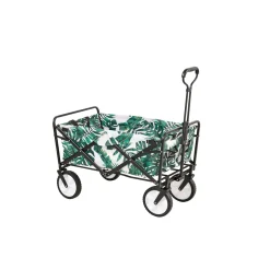 Bollerwagen faltbar 89 x 59 x 48 cm Motiv Palmenblatt belastbar bis 65 kg*Haveson Clearance
