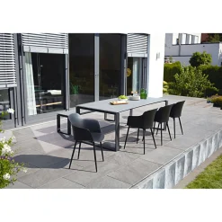 Haveson Gartentisch Madeira grau 210 x 75 x 100 cm