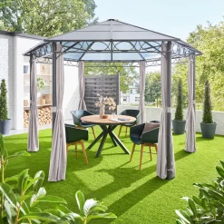 Haveson Gartentisch Rondo Teakholz