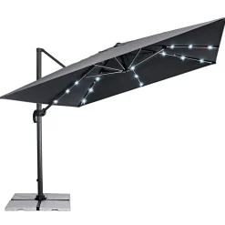 Haveson LED-Ampelschirm Cremona 300 x 300 cm anthrazit