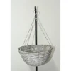 Haveson Lotus Hängeampel Weide hellgrau