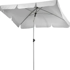 Marktschirm Udine silber-grau 210 x 140 cm*Haveson New