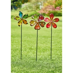 Metallstecker Windrad 31 x 104 x 7,5 cm verschiedene Farben*Haveson Hot