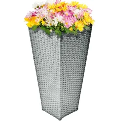 Haveson Rattangefäß Lotus 28 x 28 x 60 cm