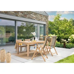 Stapelsessel Mykonos Akazienholz 58 x 84 x 58 cm hellgrau*Haveson Best