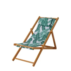 Strandstuhl Palmenblatt Hartholz mit Kopfkissen klappbar^Haveson New