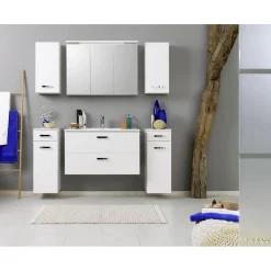 Waschtisch 100 weiß Hochglanz 2 Ausz&uumlge*HELD Discount