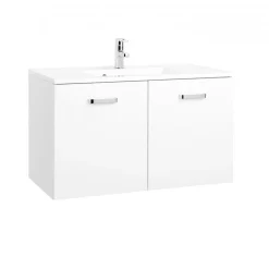 HELD Waschtisch 90 weiß Hochglanz 2 T&uumlren