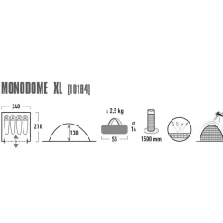 Zelt Monodome XL blau/grau*High Peak Hot