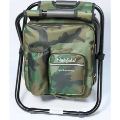 highfeld Camping Stuhl mit Rucksack & Kühlfach camouflage