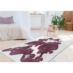 Hochflorteppich Rabbit Animal 500 lilac/weiß