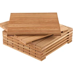 Holz-Klickfliese Bangkirai braun 50 x 50 cm^ Discount