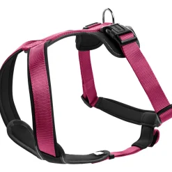 Hundegeschirr Neopren himbeer-schwarz Größe M2*Hunter