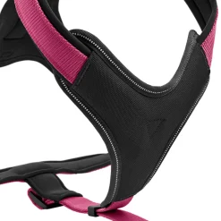 Hundegeschirr Neopren himbeer-schwarz Größe L^Hunter Hot