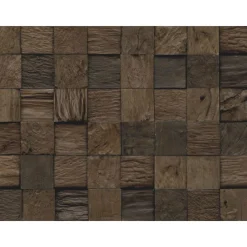 Indo Wandverkleidung Teak Classic Cube Sulavesi 10er-Set