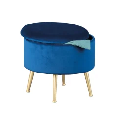 Inter Link Hocker „Willandra“, blau, 41x38x41 cm