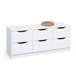 Kommode „Westphalen 6-B“, weiß, 6 Schubladen, 122x50x40 cm^Inter Link Clearance