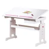 Schreibtisch „Baru“, mit Schublade, rosa weiß, 109x90x55 cm*Inter Link New