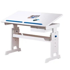 Schreibtisch „Baru“, mit Schublade, rosa weiß, 109x90x55 cm*Inter Link New