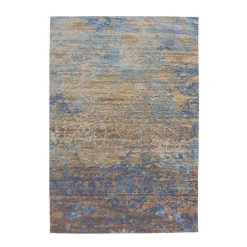 Jacquard-Teppich Blaze 600 blau/beige
