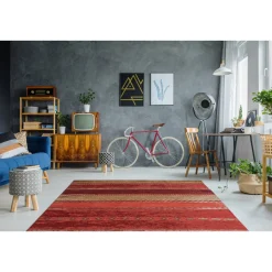 Jacquard-Teppich Blaze 200 multi/rot