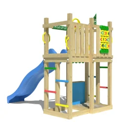 Jungle Gym Spielturm TrailRutsche blau