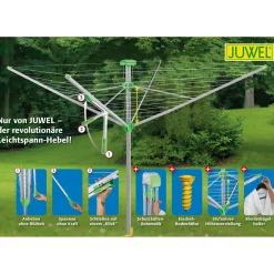 Wäschespinne „Novaplus 600 Lift“ höhenverstellbar inkl. Schutzhülle*Juwel