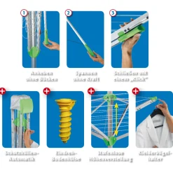 Wäschespinne „Novaplus 600 Lift“ höhenverstellbar inkl. Schutzhülle*Juwel