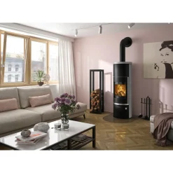 Kaminofen Faro Aqua 2.0 SpecksteinKorpus Stahl Schwarz^Justus