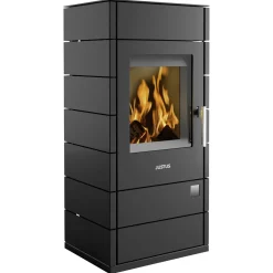 Justus Kaminofen Tova W+ Stahl schwarz