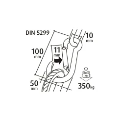 Karabinerhaken 100 x 100 mm* Clearance