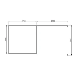 Karibu Blockbohlenhaus Kastorf 6 naturbelassen mit Anbaudach und Rückwand