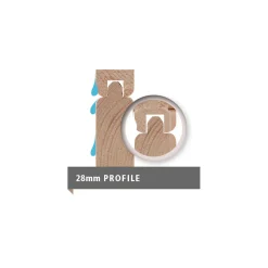 Blockbohlenhaus Kastorf 6 naturbelassen mit Anbaudach und Seiten*Karibu Outlet