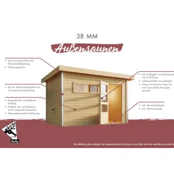 Saunahaus Skrollan 1 terragrau^Karibu Discount