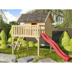 Spielhaus Fidel 198 x 330 x 243 cm*Karibu Online