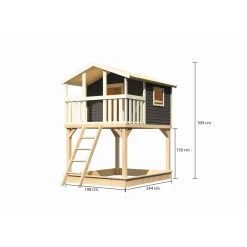 Stelzenhaus Benjamin seidengrau*Karibu Hot