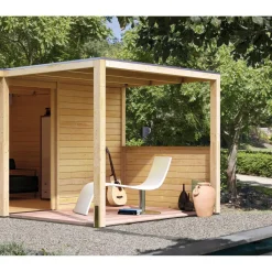 Anbaudach für Cuben holz^Karibu Outlet