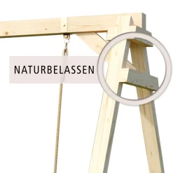 Doppelschaukel Felix mit Klettergerüst und Rutsche^Karibu Clearance