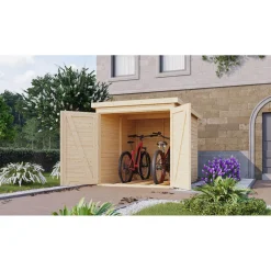 Karibu Fahrradgarage naturbelassen 163 x 217 cm