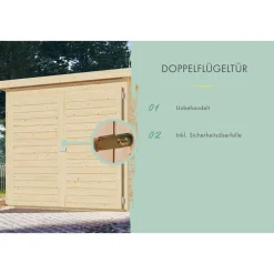 Karibu Fahrradgarage naturbelassen 163 x 217 cm