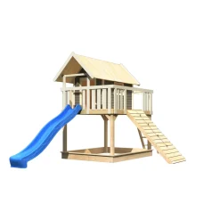 Fidel inklusive Rampe terragrau Rutsche blau*Karibu Best