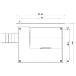 Fidel inklusive Rampe terragrau Rutsche blau*Karibu Best
