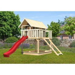 Fidel inklusive Rampe terragrau Rutsche rot^Karibu New