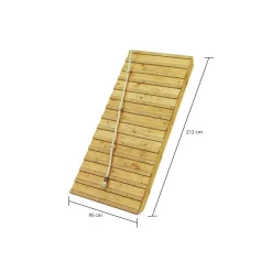 Karibu Fidel und Holzrampe terragrau ohne Rutsche