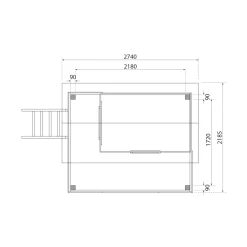 Karibu Fidel und Rutsche naturbelassen Rutsche blau